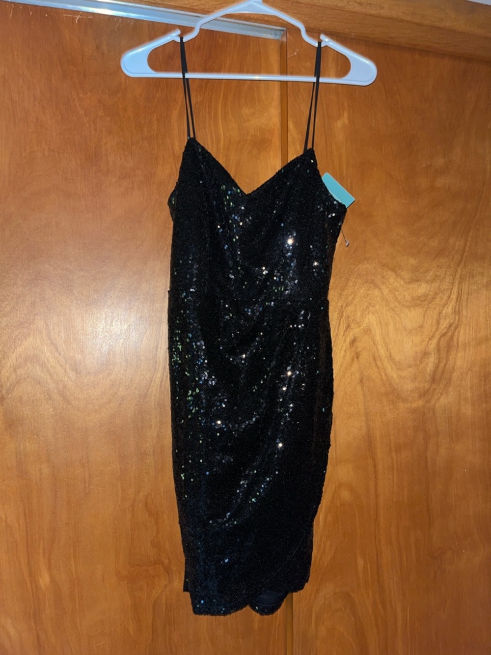 Black Sequin Slip Dress - Elegant Evening Dress